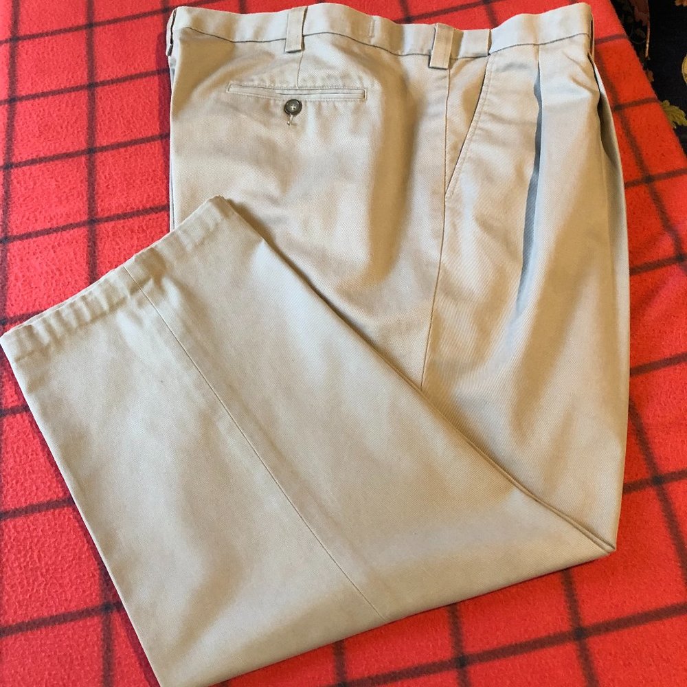 Expandable Waist Men's 50 x 29 Khaki Casual Pants
